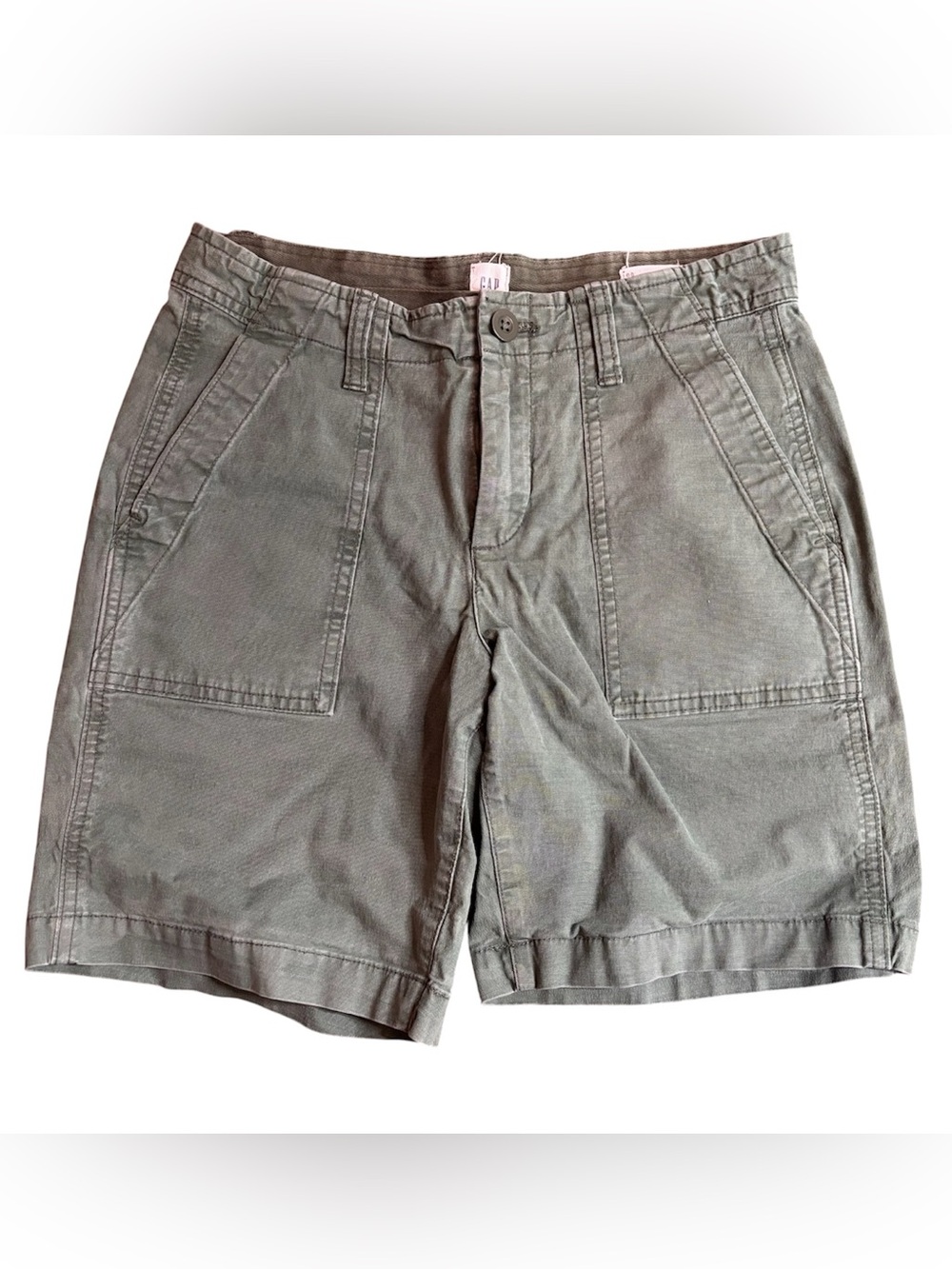 GAP Women’s Girlfriend Chino Shorts Olive Green Cargo Size 00